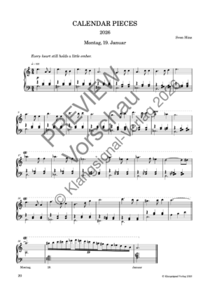 CALENDAR PIECES: 19. Jan. 2026