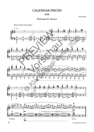 CALENDAR PIECES: 24. Jan. 2026