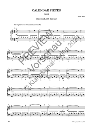 CALENDAR PIECES: 28. Jan. 2026