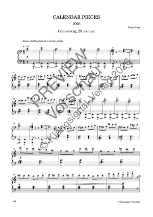 CALENDAR PIECES: 29. Jan. 2026