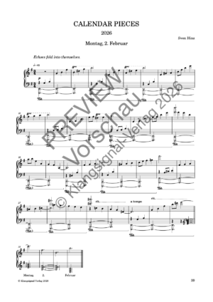 CALENDAR PIECES: 2. Feb. 2026