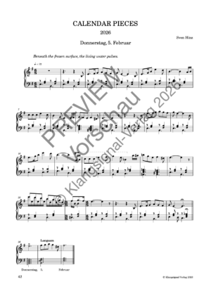 CALENDAR PIECES: 5. Feb. 2026