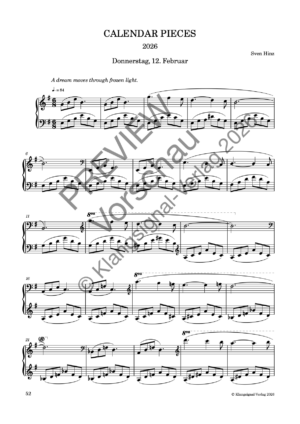 CALENDAR PIECES: 12. Feb. 2026