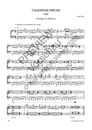 CALENDAR PIECES: 13. Feb. 2026