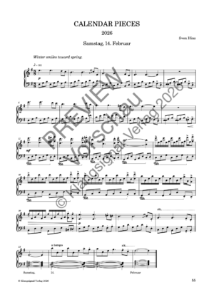 CALENDAR PIECES: 14. Feb. 2026