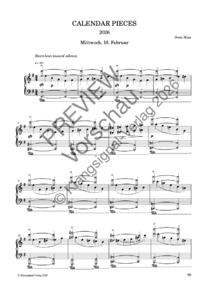 CALENDAR PIECES: 18. Feb. 2026