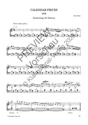 CALENDAR PIECES: 19. Feb. 2026