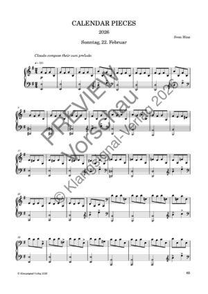 CALENDAR PIECES: 22. Feb. 2026