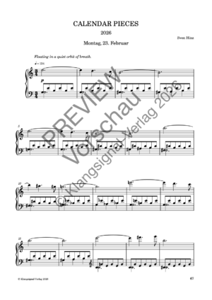 CALENDAR PIECES: 23. Feb. 2026