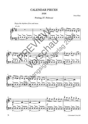 CALENDAR PIECES: 27. Feb. 2026